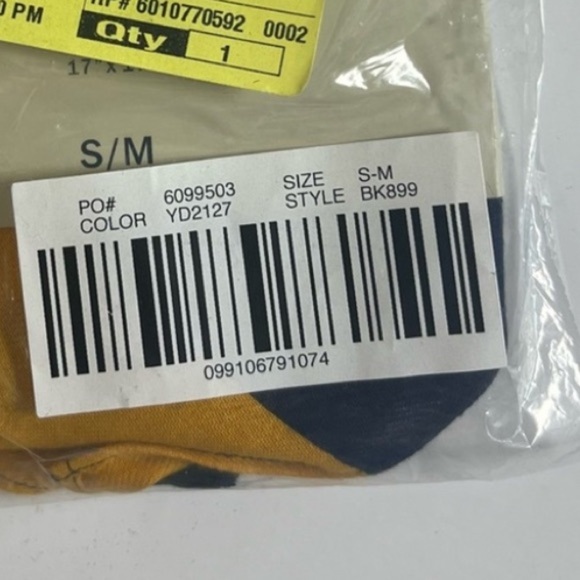 NWT J.Crew Crewmutts Rugby Stripe Yellow and Blue Dog Bandana Small or Medium - Picture 4 of 4